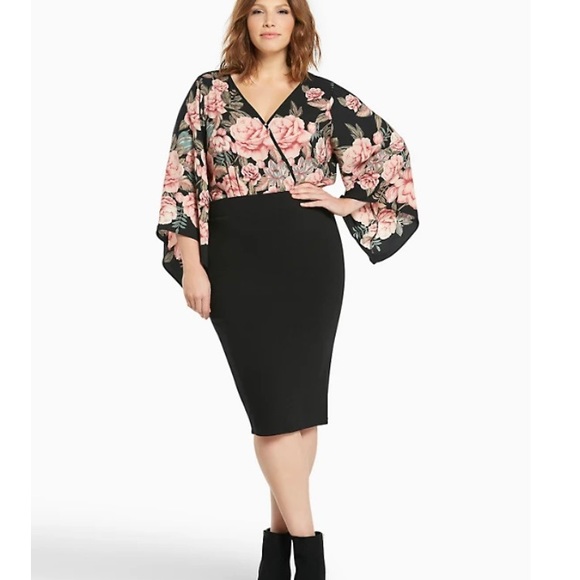 torrid Tops - Torrid Floral Print Georgette Bodysuit